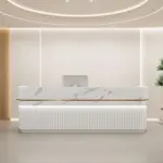 Lacquer Curved Reception Desks - Modern & Minimalist