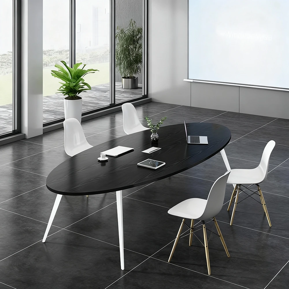 Stylish Oval Conference Table - Perfect for Meetings