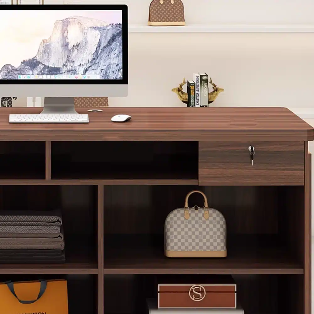 Small Vintage Front Desk for Boutique - Reception Counter & Cashier Station