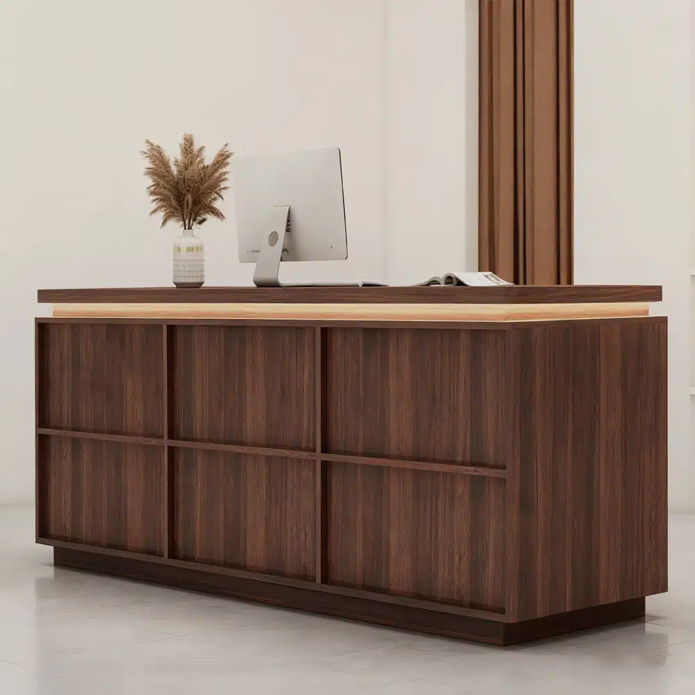 Small Vintage Front Desk for Boutique - Reception Counter & Cashier Station