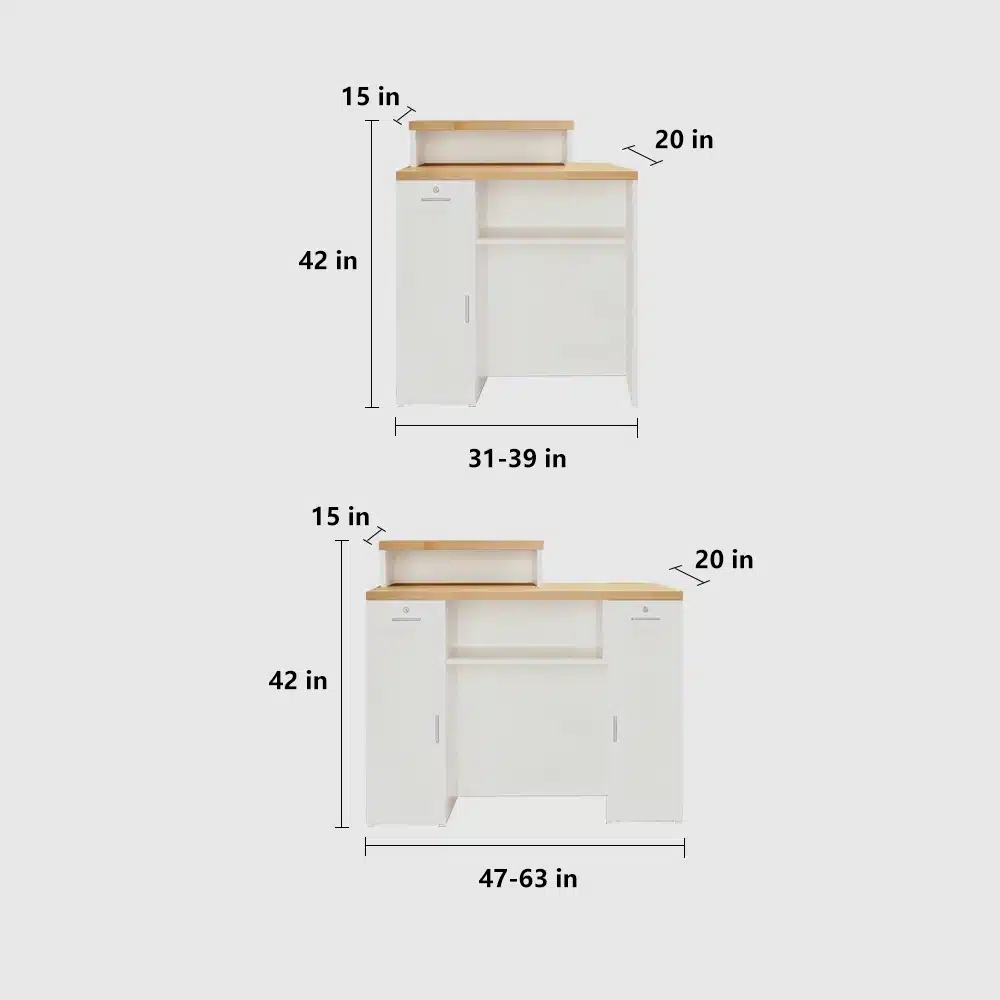 Space-Saving Modern Reception Desk for Small Boutiques