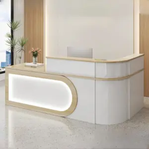 Commercial Curved Front Desk - Reception & Cashier Counter