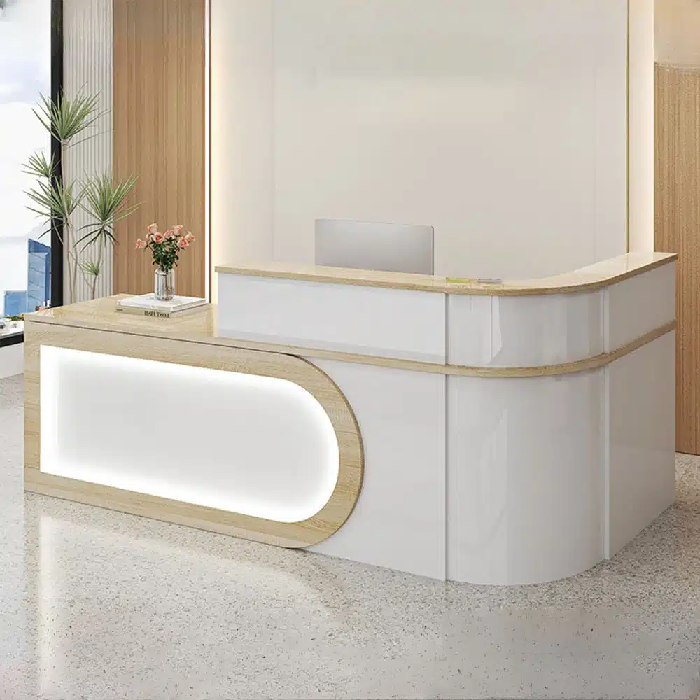 Commercial Curved Front Desk - Reception & Cashier Counter Commercial Curved Front Desk - Reception & Cashier Counter