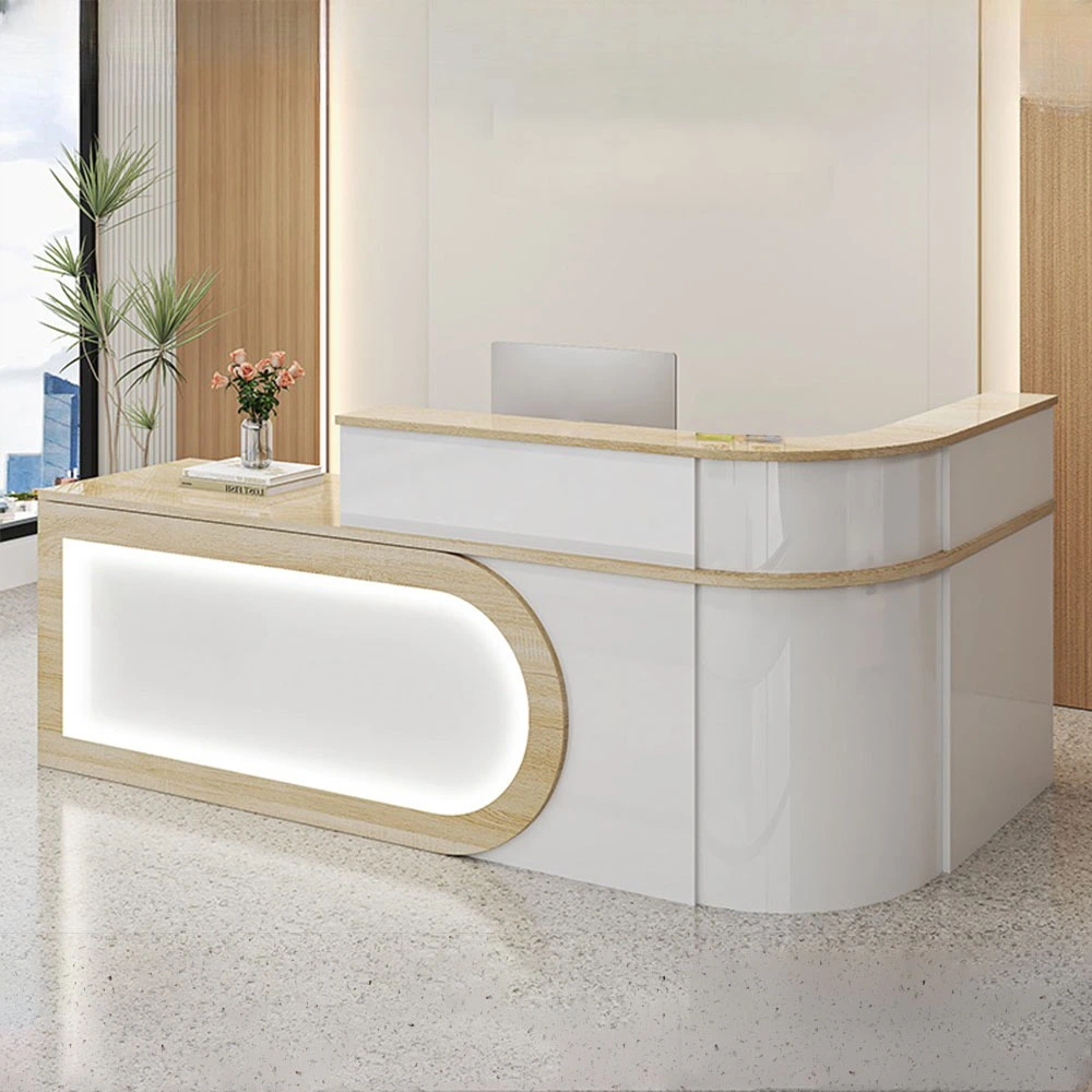 Commercial Curved Front Desk - Reception & Cashier Counter