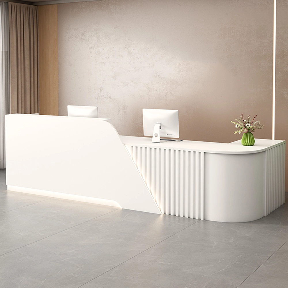 Minimalist Front Desk for Retail Shop & Salon Luxury-featured Corner Reception Desk