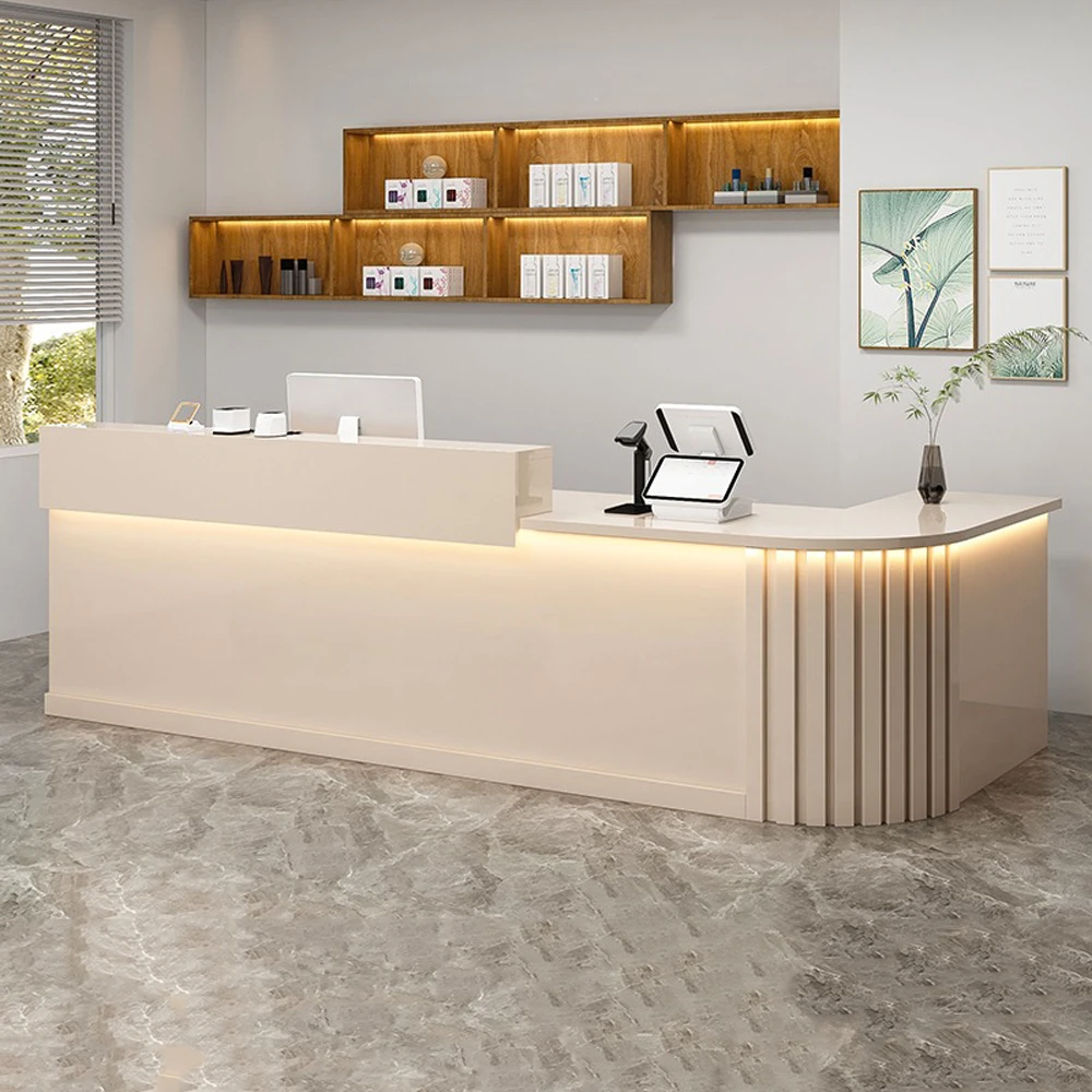 Rounded Corner Cashier Reception Desk