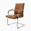 Bowed Leather Office Chair
