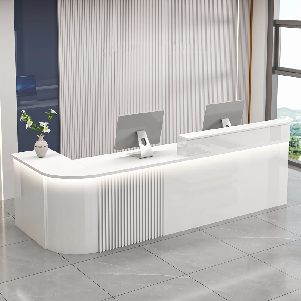 Thickened Curved Corner Painted Reception Desk
