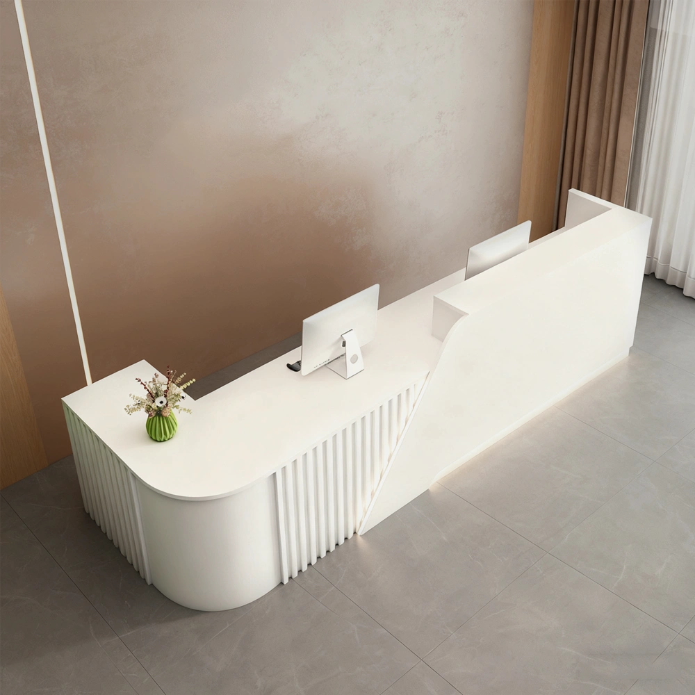 Minimalist Front Desk for Retail Shop & Salon Luxury-featured Corner Reception Desk
