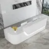 Small Curved Front Desk For Salon & Office Space