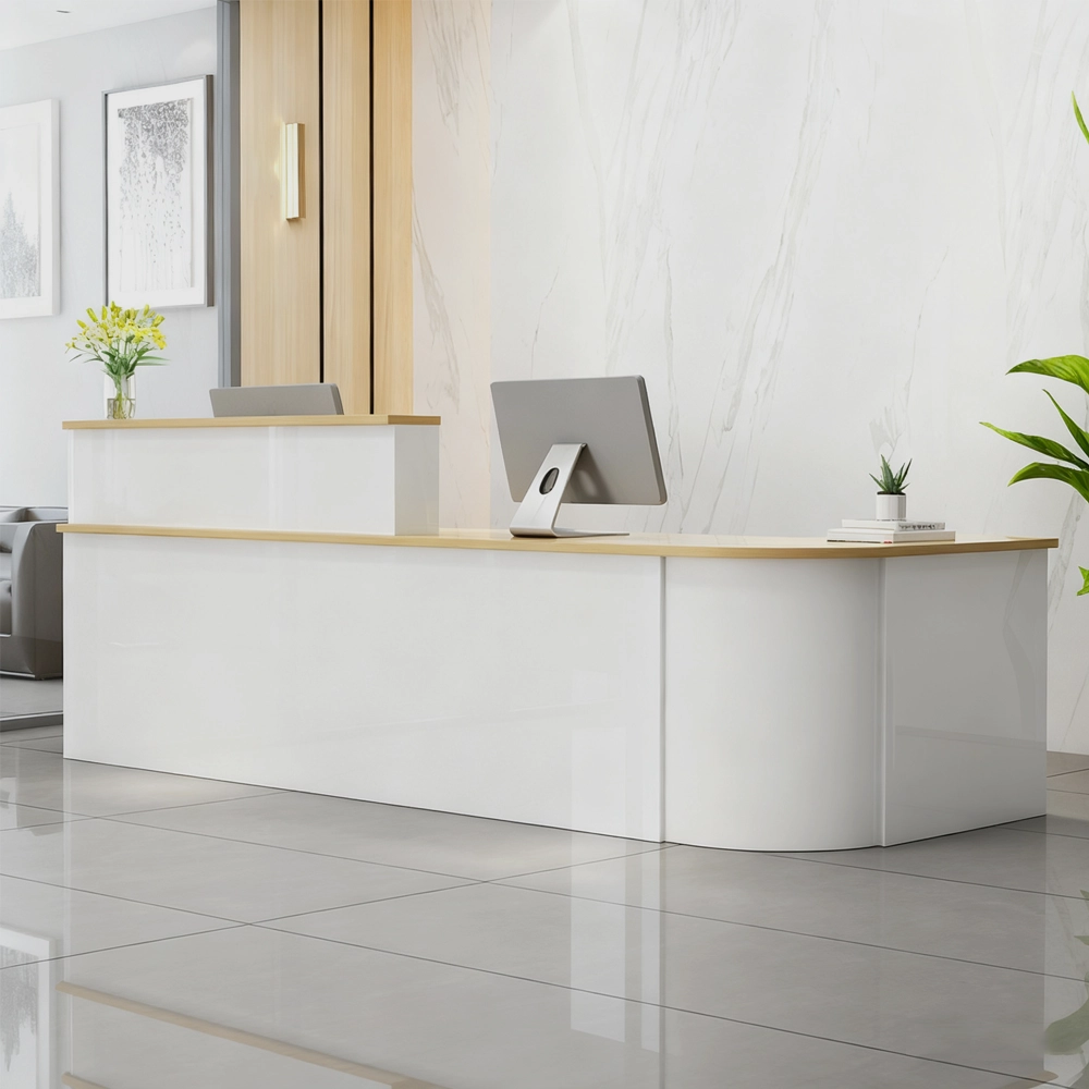 Minimalist Rounded Cashier Reception Desk