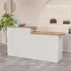 Minimalist L-Desk for Small Boutiques & Salons Simple And Versatile L-shaped Corner Reception Desk