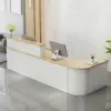 Minimalist Rounded Cashier Reception Desk