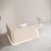Minimalist Corner Reception Counter - Salon & Dental Minimalist rounded corner cashier reception desk