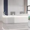 Thickened Curved Corner Painted Reception Desk