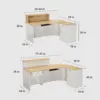 Minimalist Rounded Cashier Reception Desk