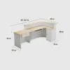 Modern Minimalist Curved Reception Desk