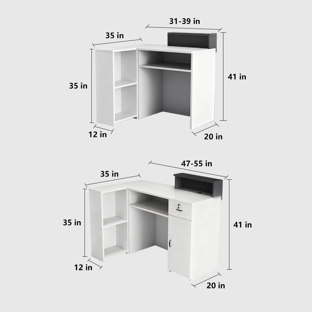 Modern L-Shaped Reception Desk For Small Shops Modern L-Shaped Reception Desk For Small Shops