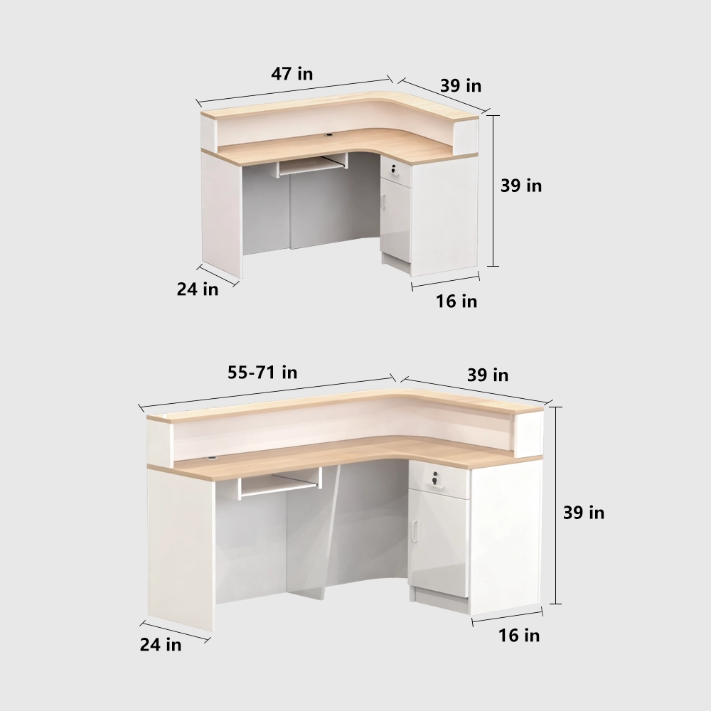 Minimalist Curved Checkout Counters For Retail Shop