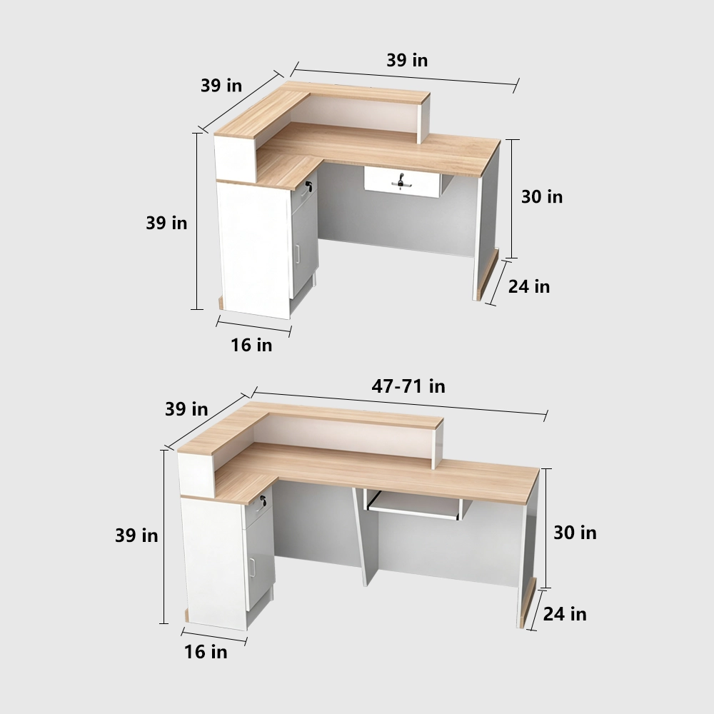 Simple Front Desk for Restaurant & Salon Modern Reception Desk For Retail Store Checkout & Cashier Station