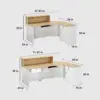 Rounded Corner Minimalist Reception Desk