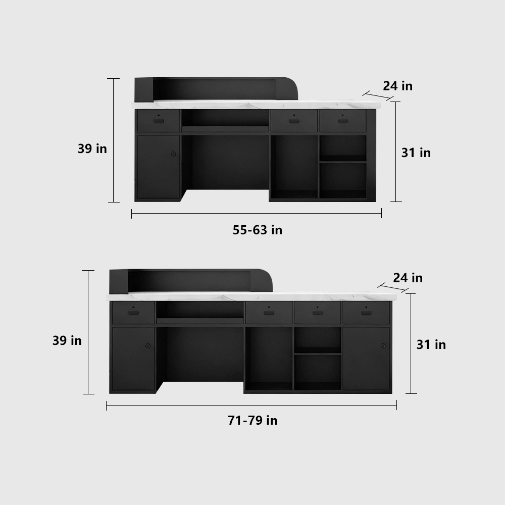 French-style Light Luxury Retro Cashier Reception Desk