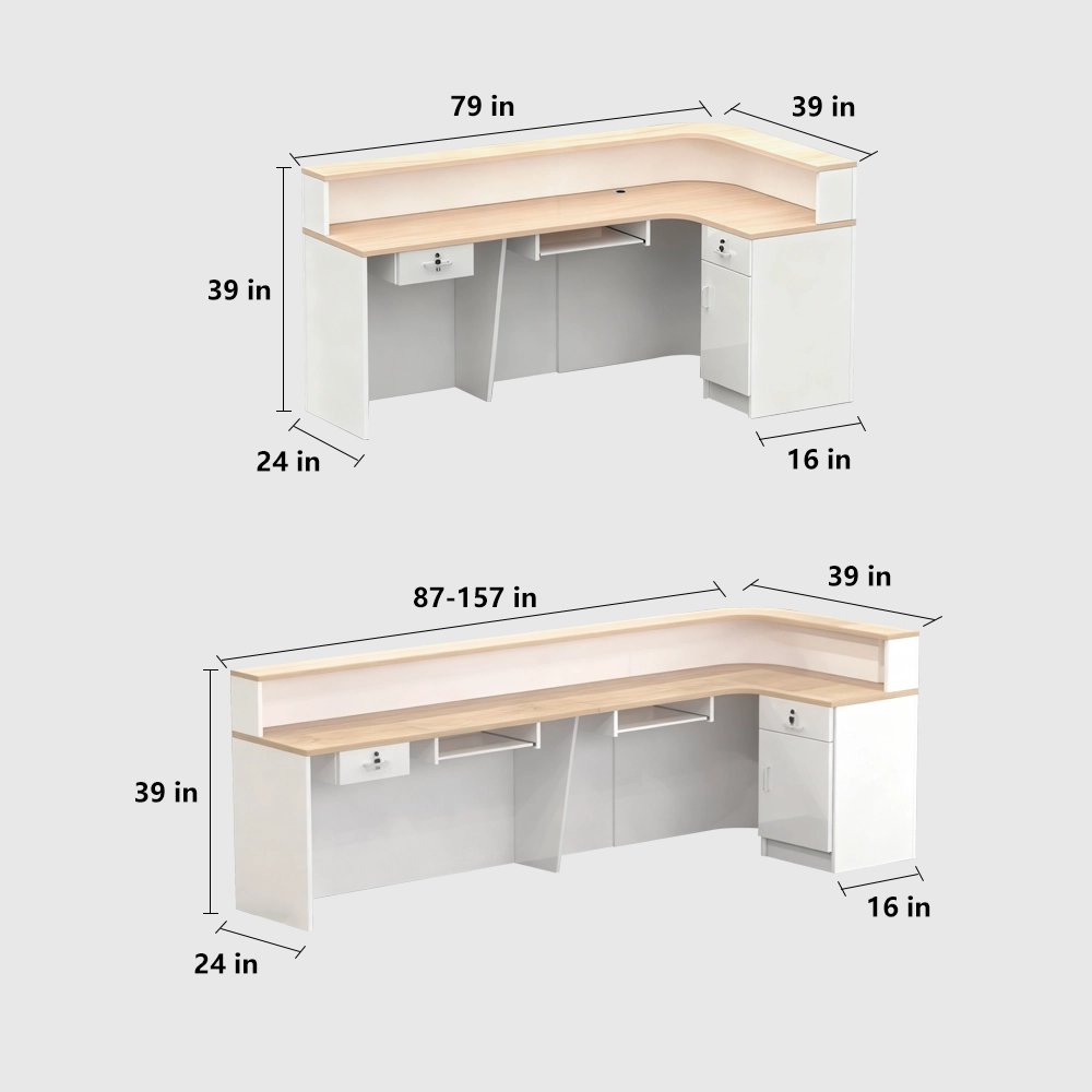 Minimalist Curved Checkout Counters For Retail Shop