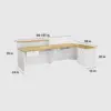 Curved Reception Desks & Service Counters for Store & Salon Classic And Versatile Rounded Cashier Reception Desk