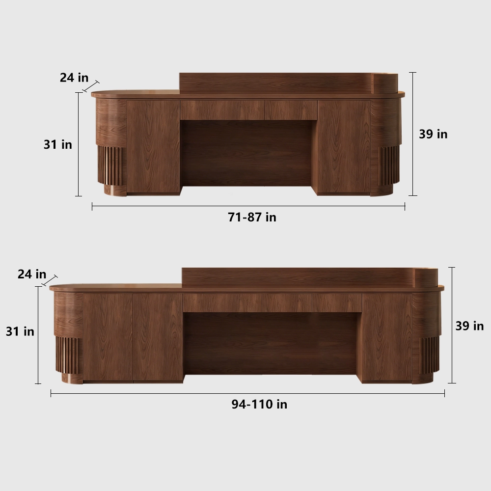 Minimalist Wabi Sabi Reception Counter