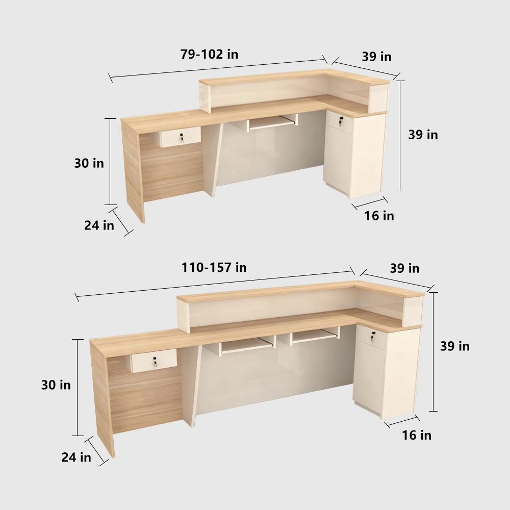 Lacquer Finish Corner Reception Desk Lacquer Finish Corner Reception Desk