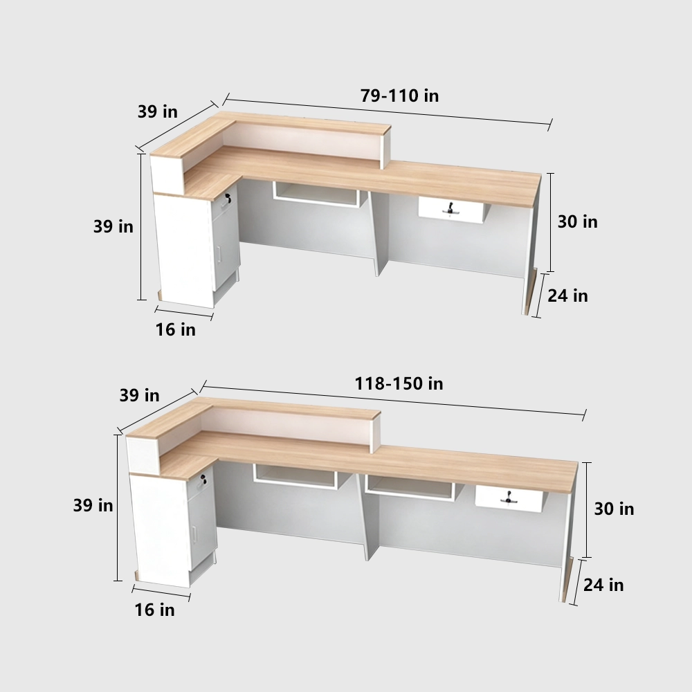 Simple Front Desk for Restaurant & Salon Modern Reception Desk For Retail Store Checkout & Cashier Station