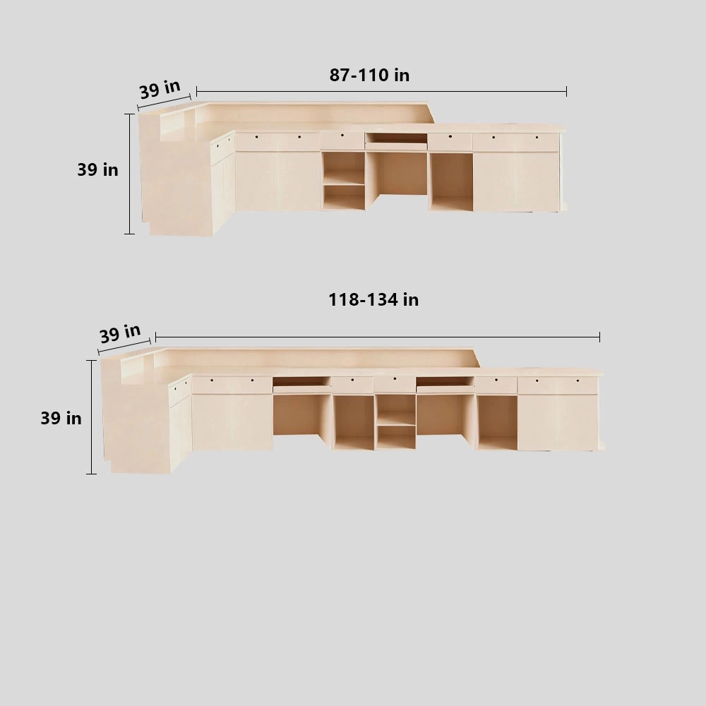 Minimalist Corner Reception Counter - Salon & Dental Minimalist rounded corner cashier reception desk