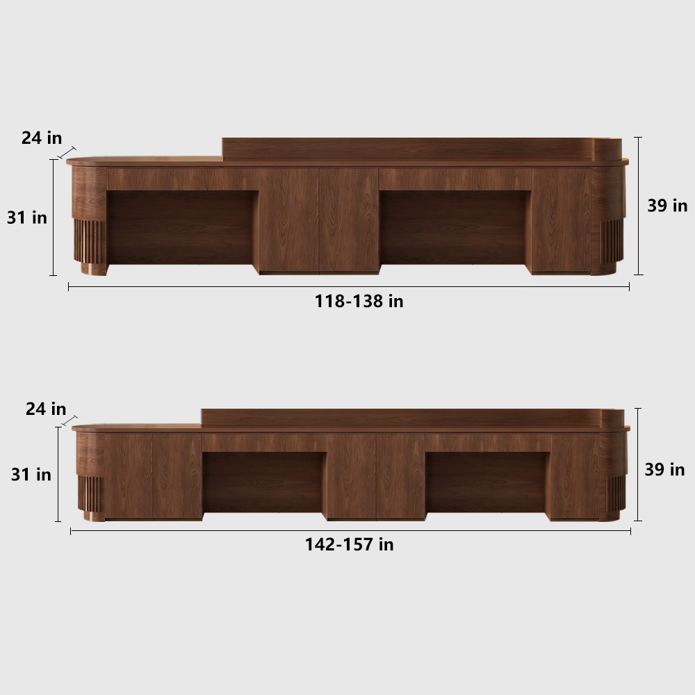 Minimalist Wabi Sabi Reception Counter
