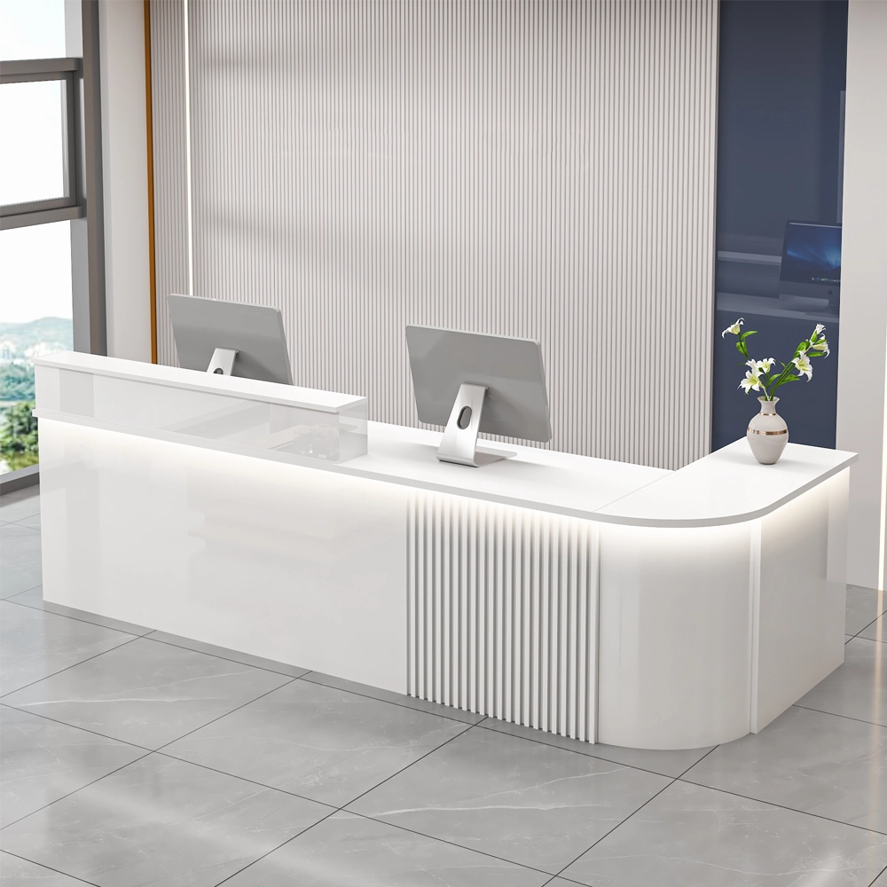 Thickened Curved Corner Painted Reception Desk