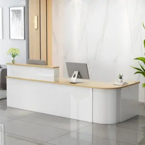 Minimalist Rounded Cashier Reception Desk