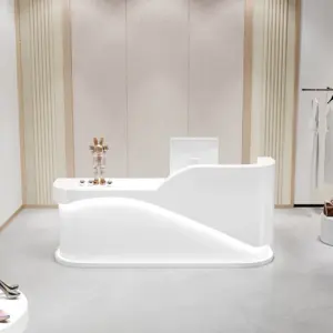 L-shaped Corner Cashier Reception Desk In The Shop