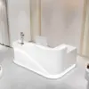 L-shaped Corner Cashier Reception Desk In The Shop