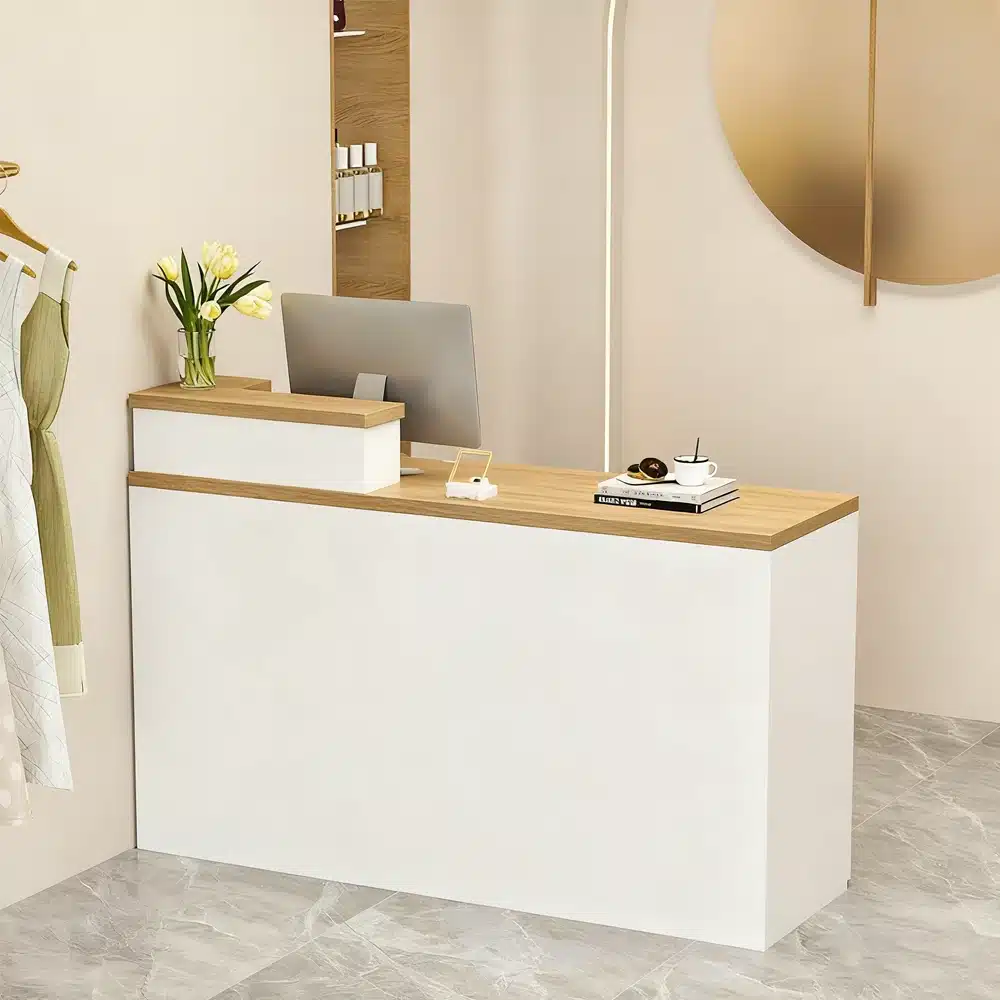Space-Saving Modern Reception Desk for Small Boutiques