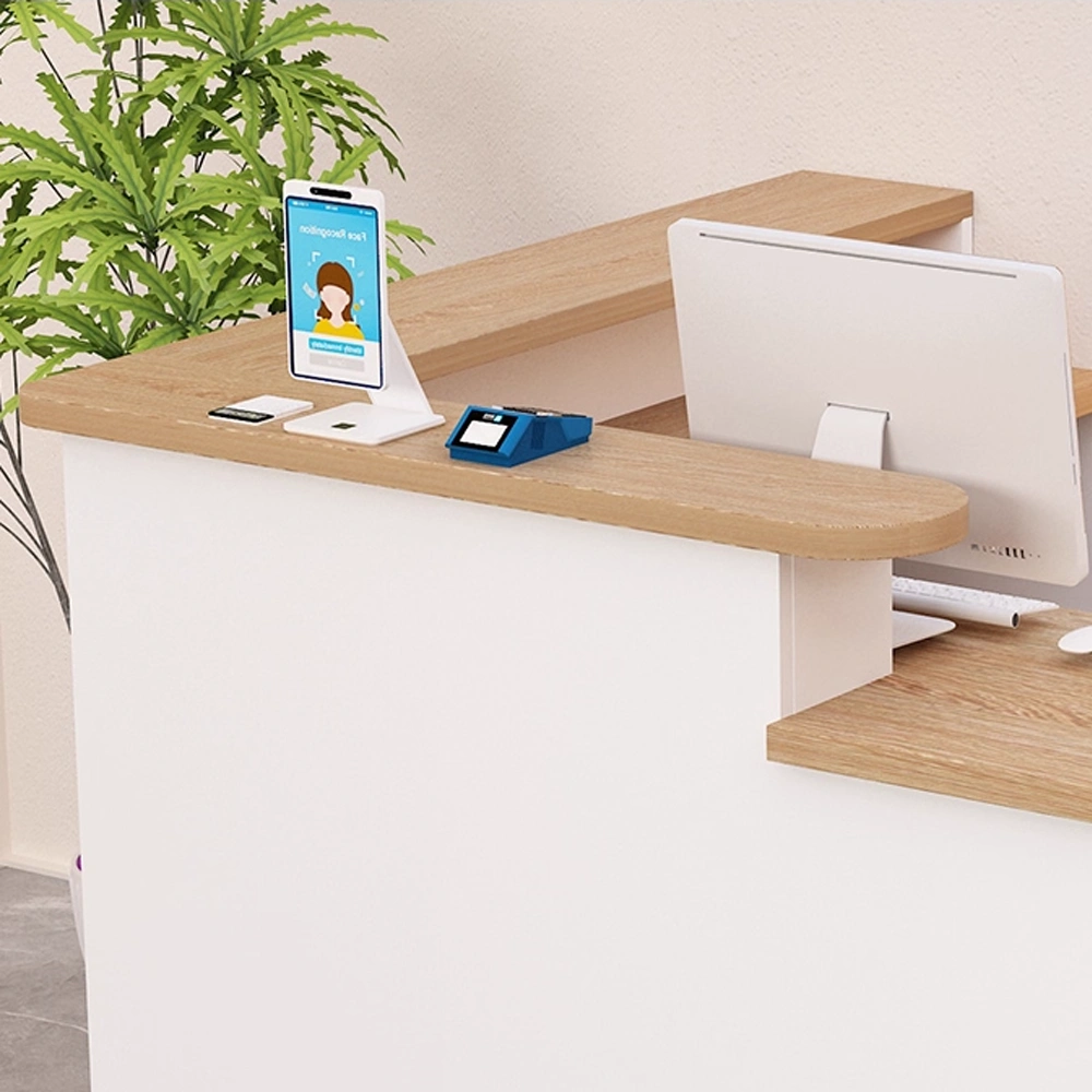 Minimalist L-Desk for Small Boutiques & Salons Simple And Versatile L-shaped Corner Reception Desk