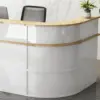 Modern Minimalist Curved Reception Desk