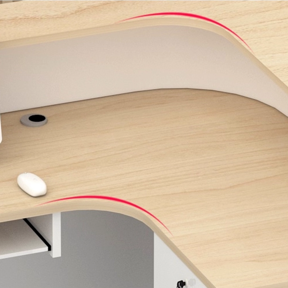 Minimalist Curved Checkout Counters For Retail Shop