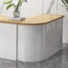 Curved Reception Desks & Service Counters for Store & Salon Classic And Versatile Rounded Cashier Reception Desk