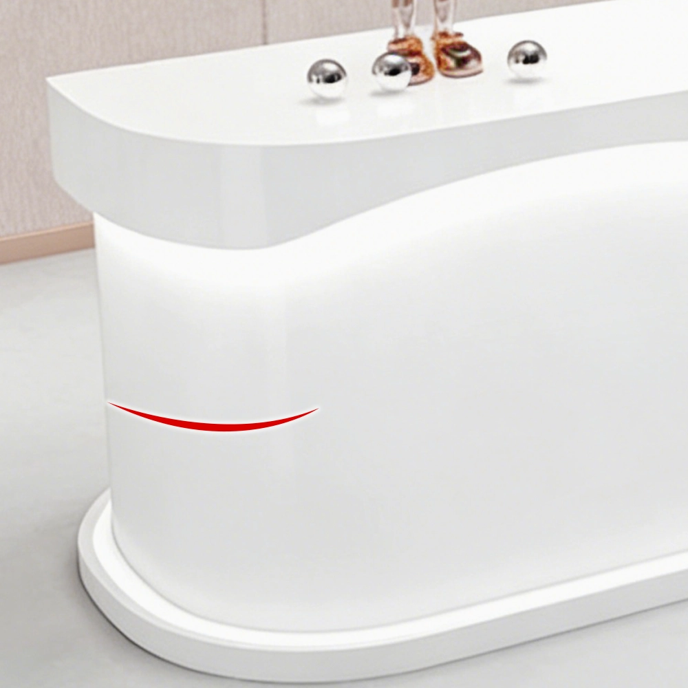 L-shaped Corner Cashier Reception Desk In The Shop