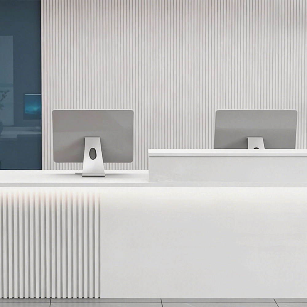 Thickened Curved Corner Painted Reception Desk