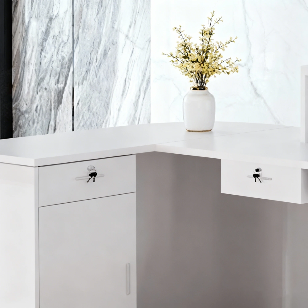 Small Curved Front Desk For Salon & Office Space