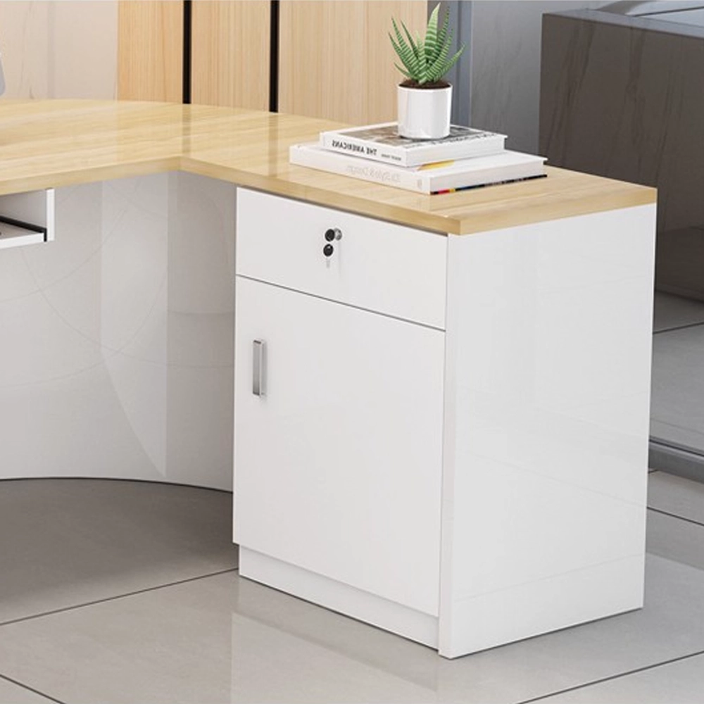 Rounded Corner Minimalist Reception Desk