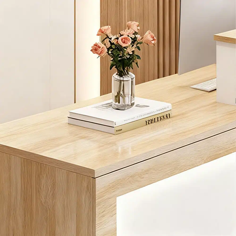 Commercial Curved Front Desk - Reception & Cashier Counter