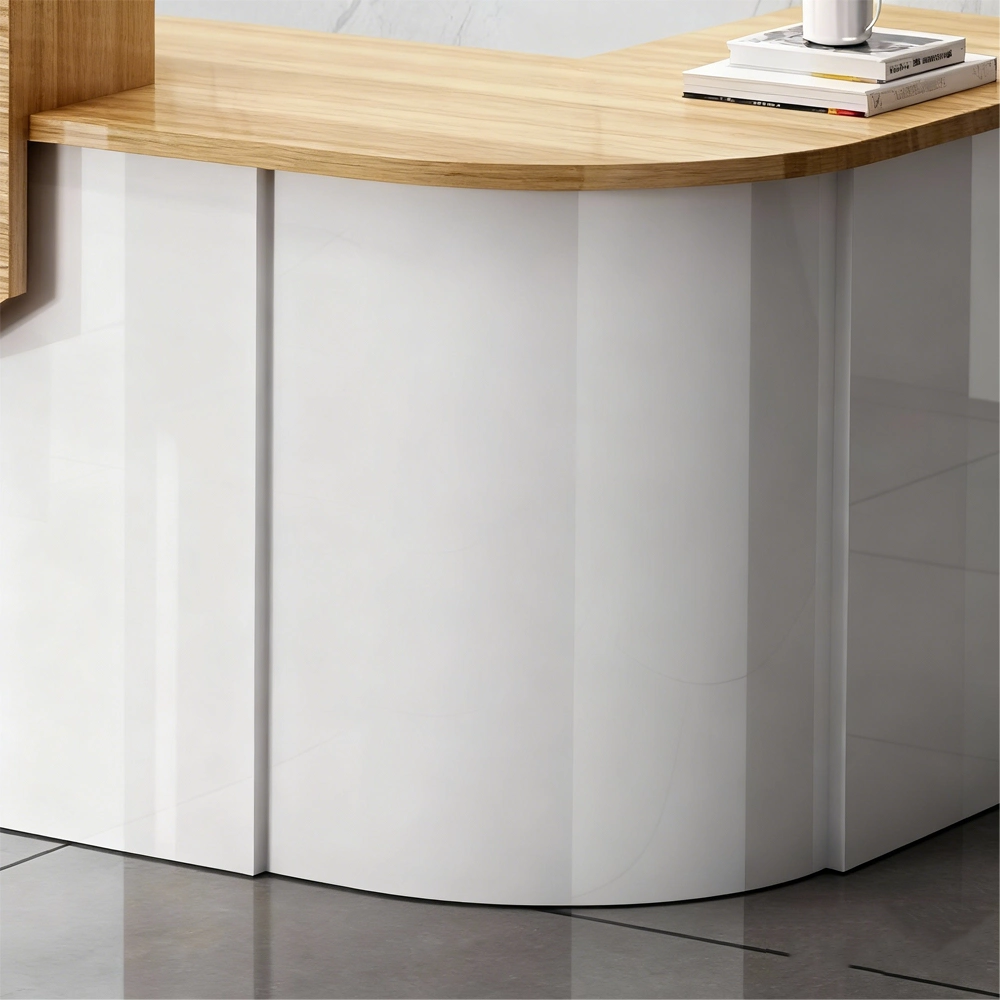 Minimalist Rounded Cashier Reception Desk