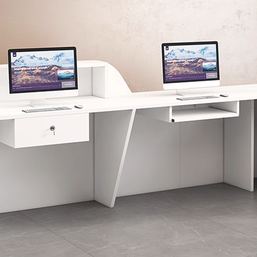 Minimalist Front Desk for Retail Shop & Salon Luxury-featured Corner Reception Desk