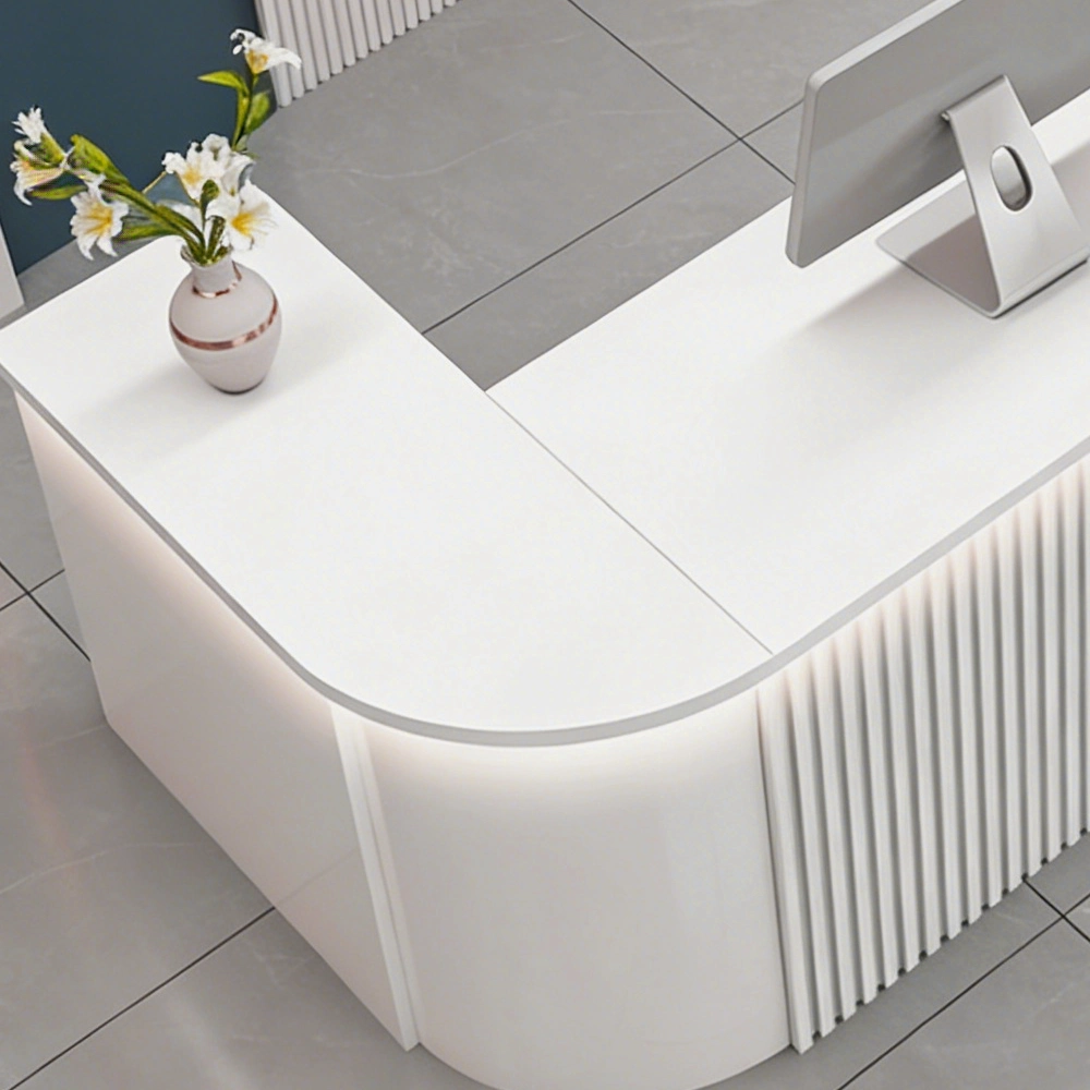 Thickened Curved Corner Painted Reception Desk